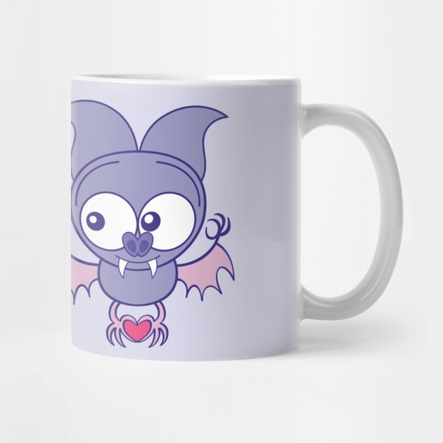 Couple of cute bats madly falling in love by zooco